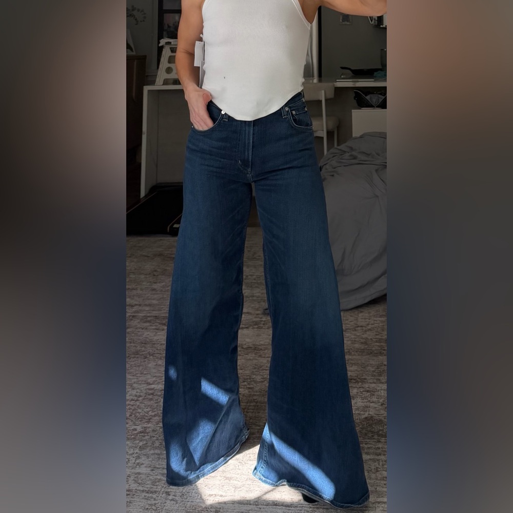 Citizens of Humanity(Revolve) Amari Ultra Women's Jean 25 Regatta Denim Wide Leg